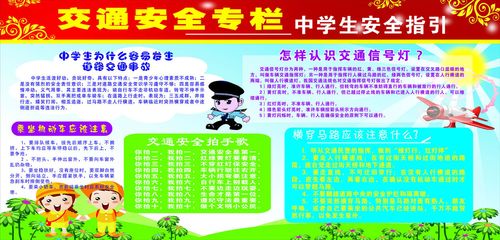 608海报印制海报展板素材42中学生交通安全专栏