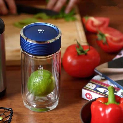 南极冰玻璃杯高档双层加厚防烫水杯子女学生可爱防摔高颜值泡茶杯