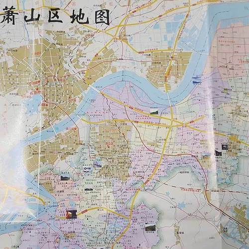定制限量售完下架 浙江省萧山区地图 萧山区全区交通旅游地图【5月5日