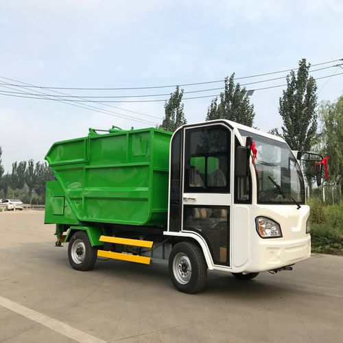 定制适用电动四轮餐厨垃圾车挂桶自卸 小型泔水车环卫市政电动垃圾车