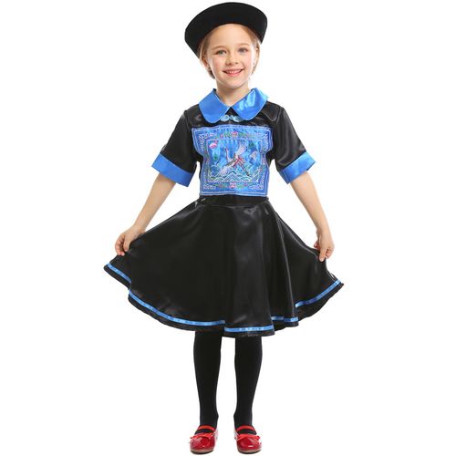 童趣僵尸服装角色扮演服万圣节儿童舞台话剧演出服