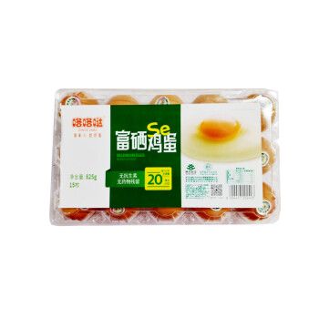 咯咯哒富硒鸡蛋15枚825g