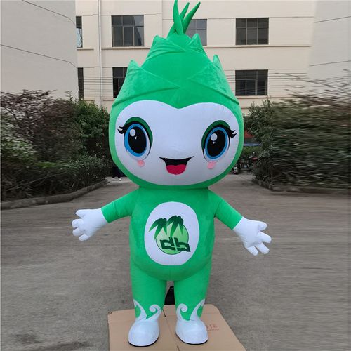定做卡通竹子头套真人装扮宣传道具充气竹笋娃娃动漫广告人偶服装