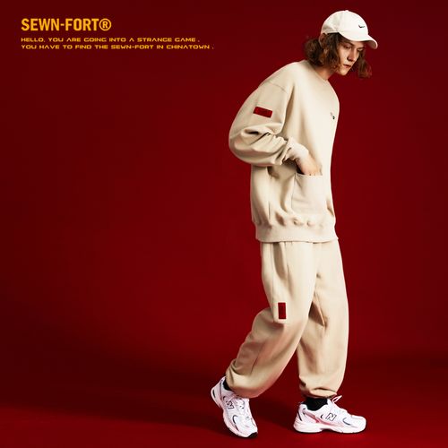 sewnfort宽松卫衣套装男2021秋冬新款潮流潮牌休闲纯棉两件套