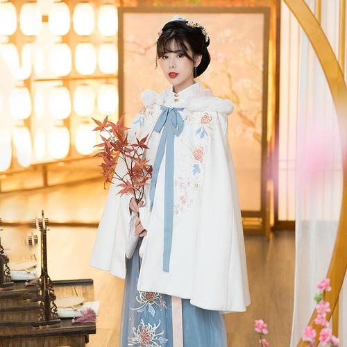 明制汉服冬全套过年 明制汉服女袄裙套装秋冬季加绒