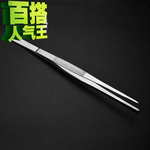 镊子拔毛工具大号加长圆头辅料直嘴夹子夹蝎子99镊子圆头镊子
