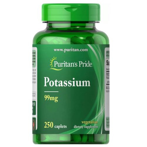 美国进口螯合钾补钾片99mg*250粒水肿puritan"s pride