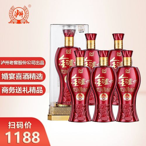 泸州老窖股份公司出品 金泸州白酒42度 商务送礼婚宴喜酒 500ml*6瓶