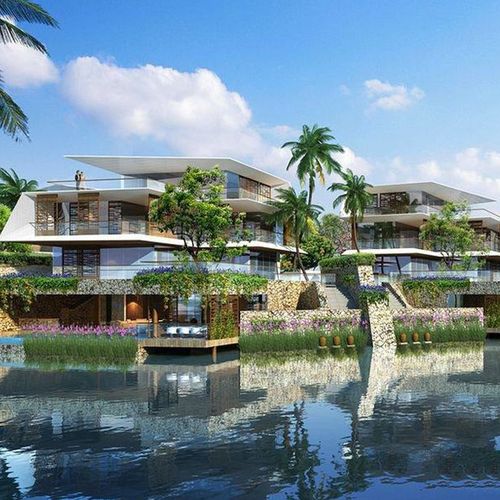 【国美海棠湾】海南三亚房产 精装双拼别墅 五居室 约205㎡ 空中泳池