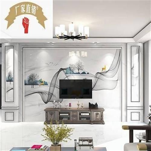 新品电金背景墙瓷砖现代简约微晶石罗马柱影视墙理大石视属造型电