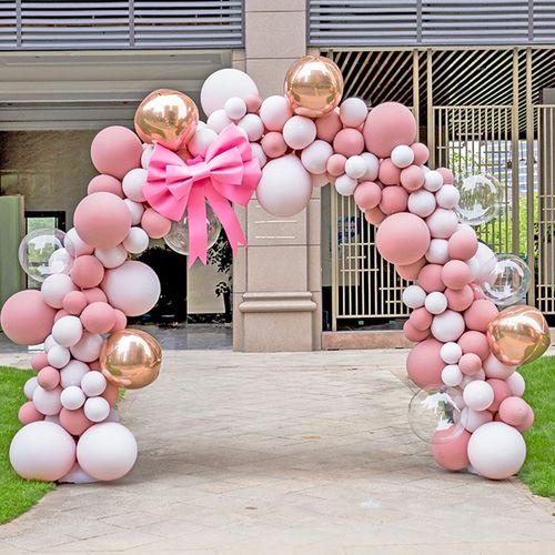 气球拱门支架结婚布置婚房装饰室外婚庆花门造型婚礼汽球立柱底座