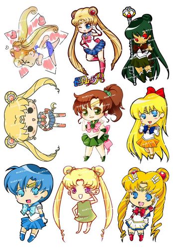 大号f0110-02美少女战士sailormoon卡通动漫可爱萌电脑旅行箱贴纸