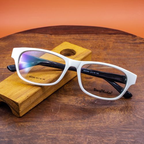 白色眼镜框架男士女款板材全框时尚潮人可配近视眼睛眼镜架长方形