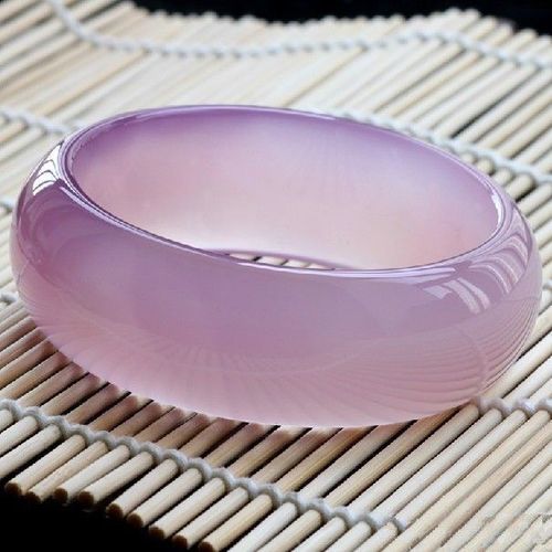 加宽冰花芙蓉玉冰种玉镯子粉饰品手镯玉髓玉镯子