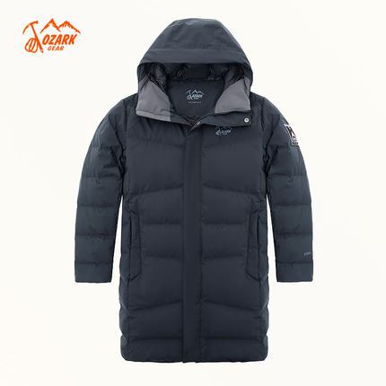 奥索卡羽绒服男 冬季新款户外中长款鹅绒防寒连帽加厚羽绒服外套