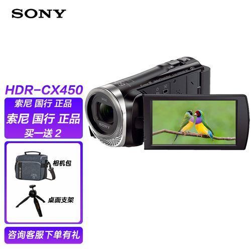 支持wifi婚庆旅游课堂记录家用dv摄像机 索尼cx450摄像机(赠摄像机包)