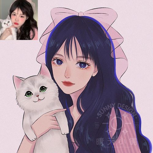 头像设计情侣卡通人物照片动漫人像婚礼漫画画像约稿 抖音同款2022