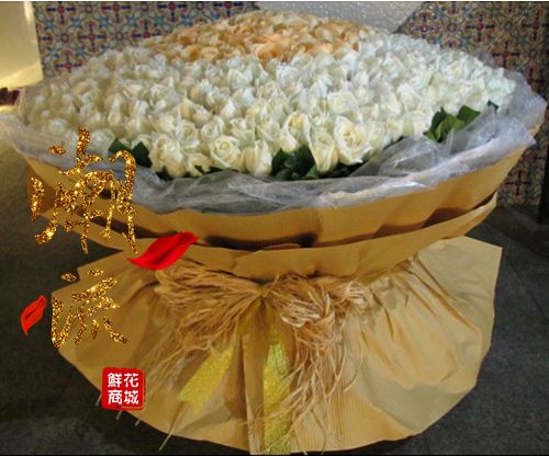 郑州鲜花店速递999朵白玫瑰鲜花求婚表白生日花同城送花上门