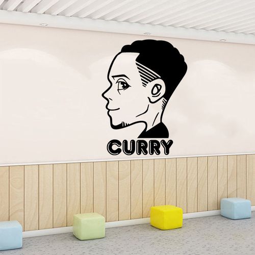 个性卡通库里头像墙贴纸nba篮球明星贴画篮球馆学生卧室防水贴纸