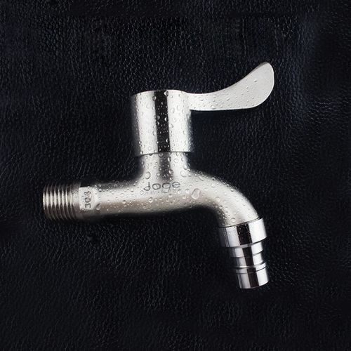 4分快开水龙头6分全铜阀芯不锈钢单冷拖把池厨房洗衣机水龙头 不锈钢