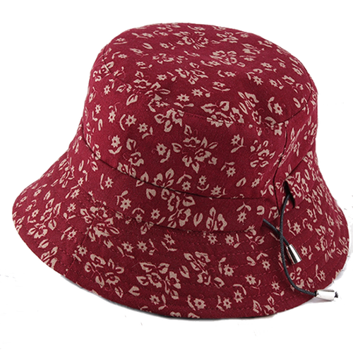 春夏季女帽韩版印花女帽可折叠休闲太阳帽花布礼帽妈妈帽子渔夫帽
