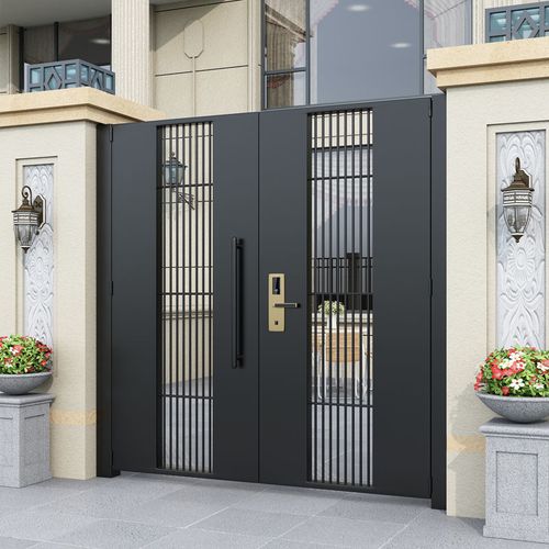 铁艺庭院门别墅大门花园门进户门现代简约单双开铁门乡村庭院大门