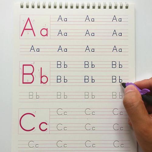 英语棒棒体字母字帖幼儿园儿童启蒙26个大小写英语凹槽练字帖