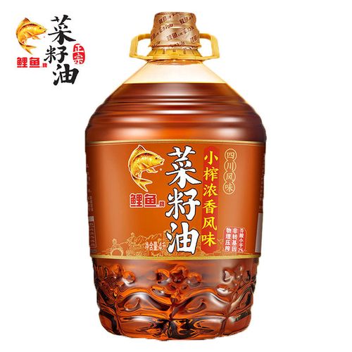 鲤鱼牌小榨浓香风味菜籽油4l非转基因川菜油泼辣子用四川风味大桶【7