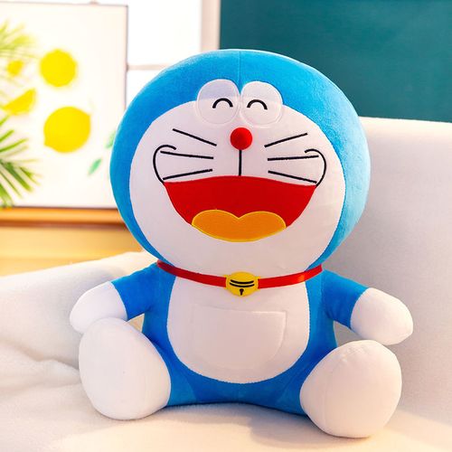 2022公仔机器猫毛绒玩具叮当猫玩偶抱枕蓝胖子儿童娃 大笑款 35厘米