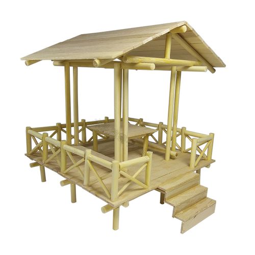 diy手工制作材料 雪糕棒竹棒益智凉亭模型 创意拼装亭子礼物 包邮