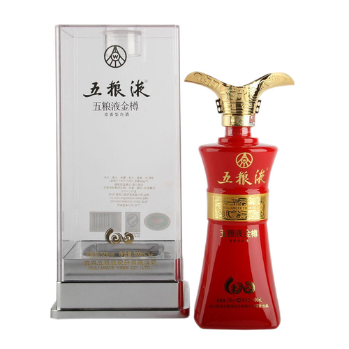 五粮液浓香型高度白酒 口感绵柔浓 商务宴请送礼推荐用酒 金樽2012年