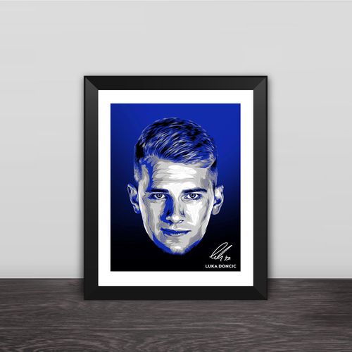 达拉斯东契奇头像插画款相框 doncic相框照片墙篮球