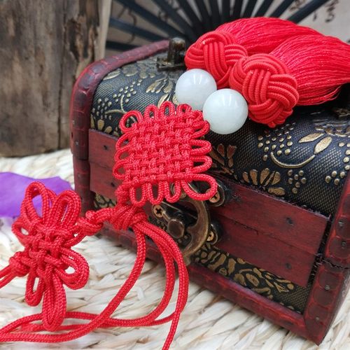 新亮光冰a丝结菠萝帽型流苏挂汽坠车挂件乐器剑穗工艺定双结穗子