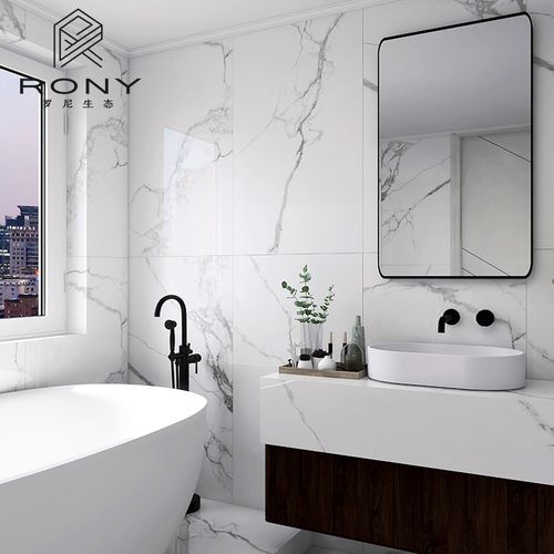 大理石卡拉拉白卫生间瓷砖600x1200通体砖雪花白客厅地砖厨房墙砖