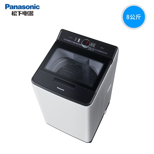 松下(panasonic) 8kg全自动波轮洗衣机  玻璃面板 一键智洗 轻松取放