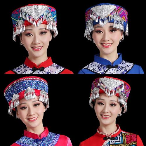 新款贵州苗族头饰湘西土家族少数民族表演女舞蹈演出帽子服装配饰