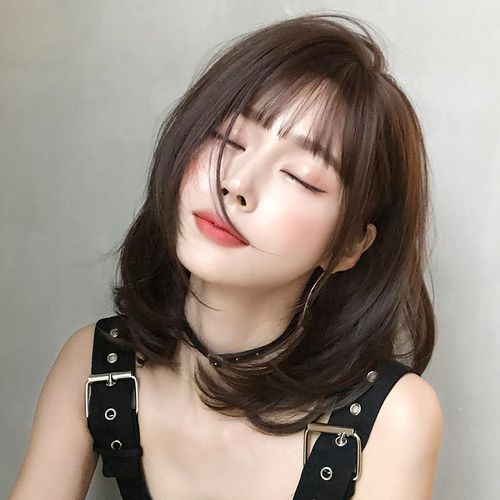 新款假发女短发齐刘海圆脸bobo头内扣整顶发套网红齐肩发