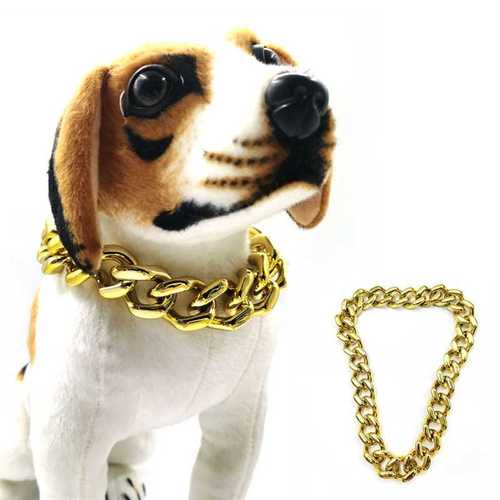 大型宠物狗项圈狗狗金项链大金链子金毛拉布拉多犬超粗装饰金项链