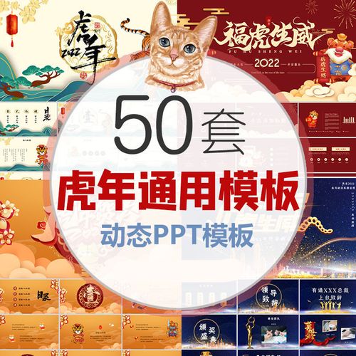 2022虎年ppt模板主题红色喜庆新年会盛典颁奖典礼工作总结汇报