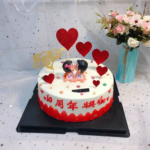 浪漫蛋糕婚礼接吻主题摆亲嘴娃娃装饰件结婚纪念日表白情人节求婚