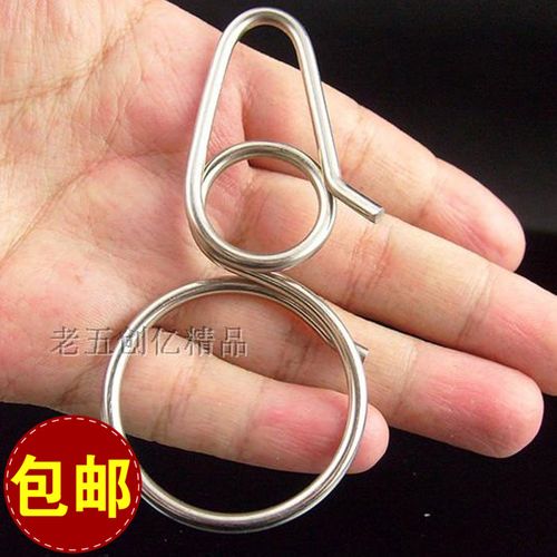 纯手工不锈钢焊条钥匙扣 纯铜丝钥匙扣 安全男士汽车钥匙扣