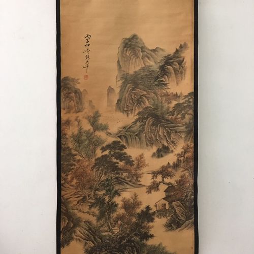 仿古画名人字画书画国画客厅装饰画卷轴画中堂挂画毛笔张大千作品