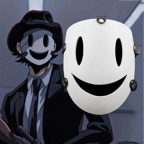 天空侵犯面具漫画cos狙击手面罩全脸恐怖神秘笑脸白色