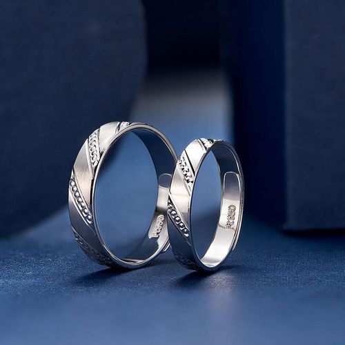 新品pt950铂金戒指订婚戒指男女素圈活口情侣铂金对戒