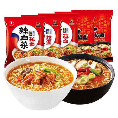 农心 辣白菜方便面 120g单包袋装 农心辛拉面 香菇牛肉面泡面拉面