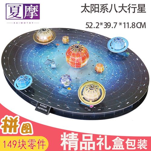 【八大行星玩具】八大行星拼图模型立体拼装太空太阳系地球仪儿童手工