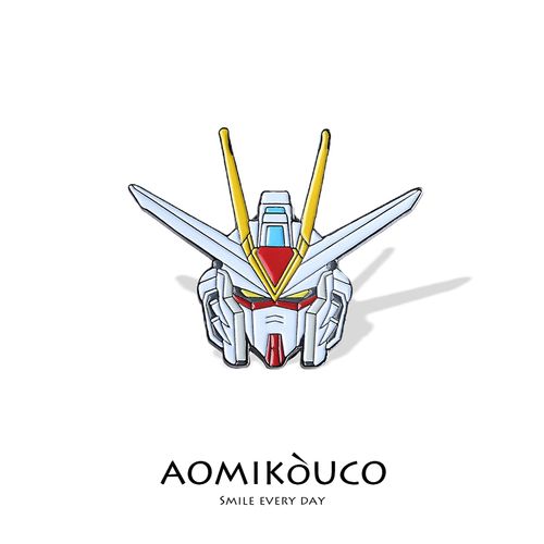 日系动漫创意机动战士rx-78高达胸针卡通独角兽自由金属徽章包包