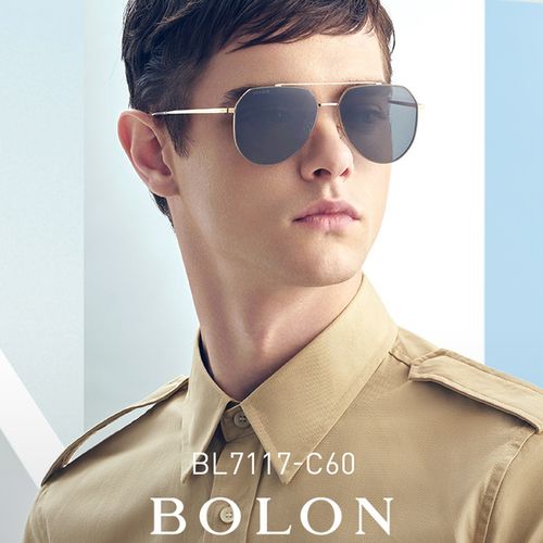 bolon暴龙2020新款太阳镜飞行员框墨镜百搭蛤蟆镜潮眼镜男bl7117