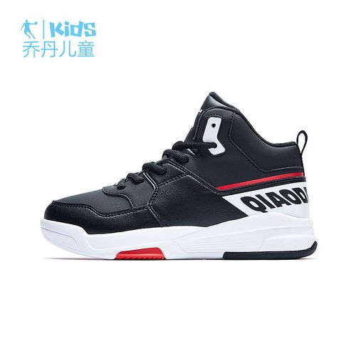 乔丹儿童男大童加绒加厚棉鞋冬季新款青少年鞋高帮板鞋休闲鞋