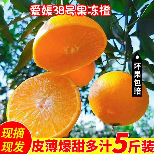 爱媛38号果冻橙手剥橙子四川丹棱新鲜水果爱源爱园原整箱5斤包邮9